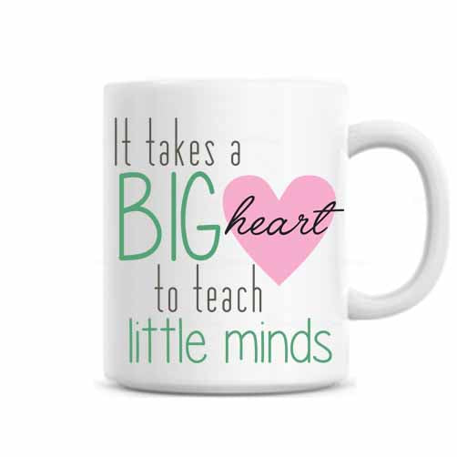 Big Heart Teacher Mug