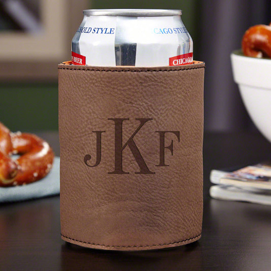 Monogram Leather Beverage Holder