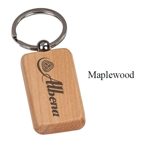 Wood Rectangle Key Chains