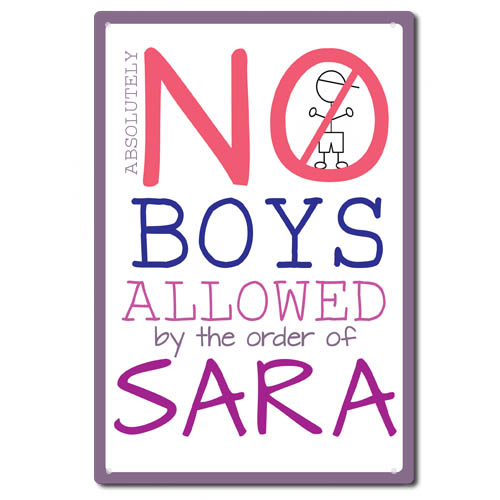 No Boys Sign