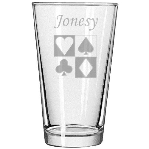 Poker Pint Glass