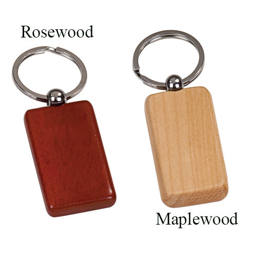 Wood Rectangle Key Chains