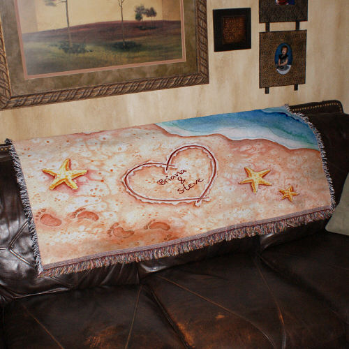 Shores of Love Throw Blanket