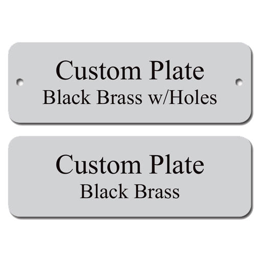 3x1 Round Silver & Black Plate
