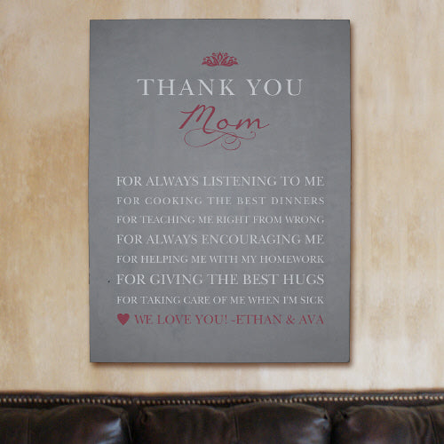 Thank You Mom Canvas