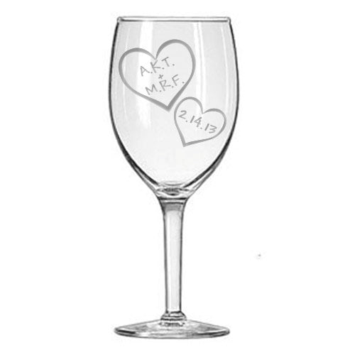 Initials Wine Glass