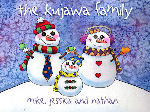 Snowman Family Doormat