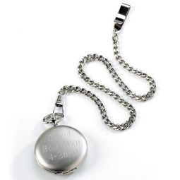 Silver Brushed Pocket Watch