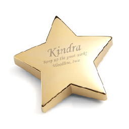 Gold Star Paperweight