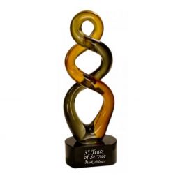 Brown Twist Glass Award