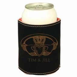 Claddagh Leather Beverage Holder S3