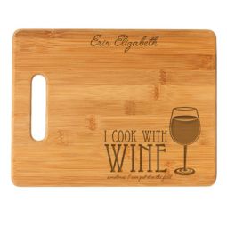 Cook With Wine Cutting Board