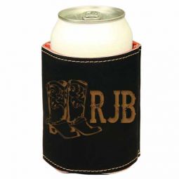 Cowboy Boots Leather Beverage Holder S1