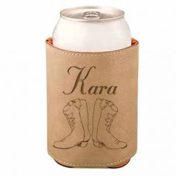 Cowboy Boot Leather Beverage Holder S2