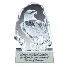 Sculpted Crystal Eagle Award