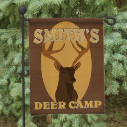 Deer Camp Garden Flag