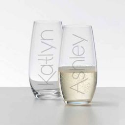 Name Stemless Champagne Flute