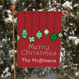 Holiday Ornaments Garden Flag