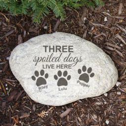 Spoiled Dog Garden Stone