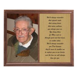 Memorial Dad Photo Plaque