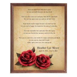 Memorial Rose Plaque