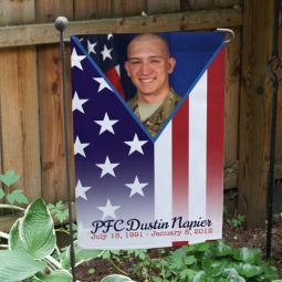 Military Photo Garden Flag