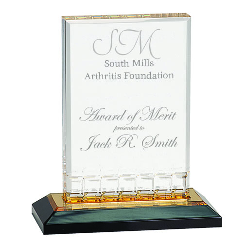 Acrylic hot Mirage Engraved Award Plaque, Recognition gift