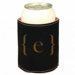 Modern Initial Leather Beverage Holder