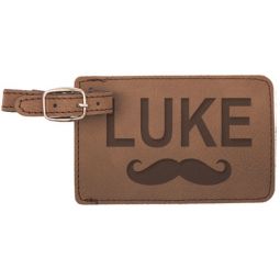 Mustache Luggage Tag