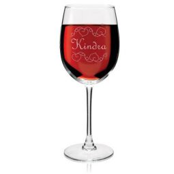 Heart Vine Wine Glass