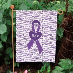 Purple Awareness Garden Flag