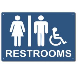 Restrooms Sign