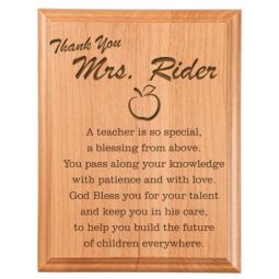 Thank You Teacher Plaque