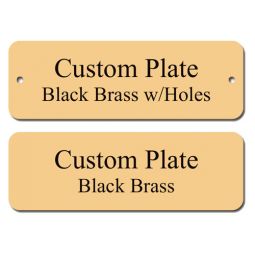 3x1 Rounded Brass Plate