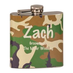 Wedding Party Camo Flask