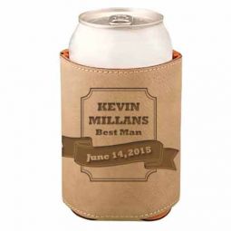 Wedding Pub Leather Beverage Holder