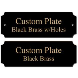 3x1 Notched Black & Brass Plate