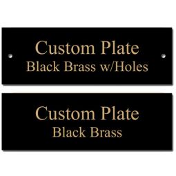 3x1 Rectangle Black & Brass Plate