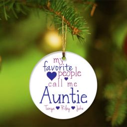 Favorite Auntie Ornament