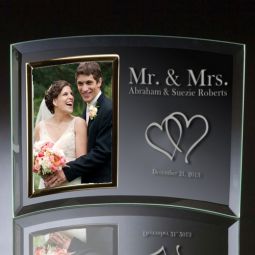 Mr & Mrs Curved Glass Frame