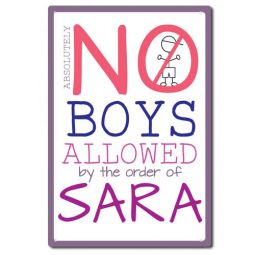 No Boys Sign