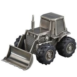 Pewter Tractor Piggy Bank