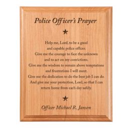 Police Prayer Plaque