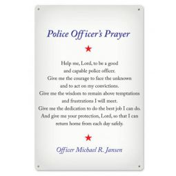 Police Officer Prayer Sign