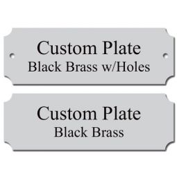 3x1 Notched Silver & Black Plate