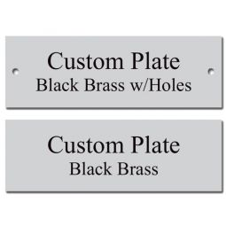 3x1 Rectangle Silver & Black Plate