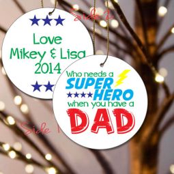 Super Hero Dad Ornament