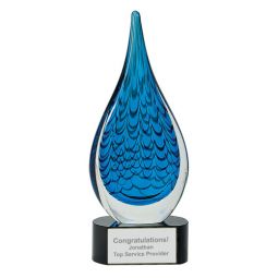 Tear Drop Art Glass Award